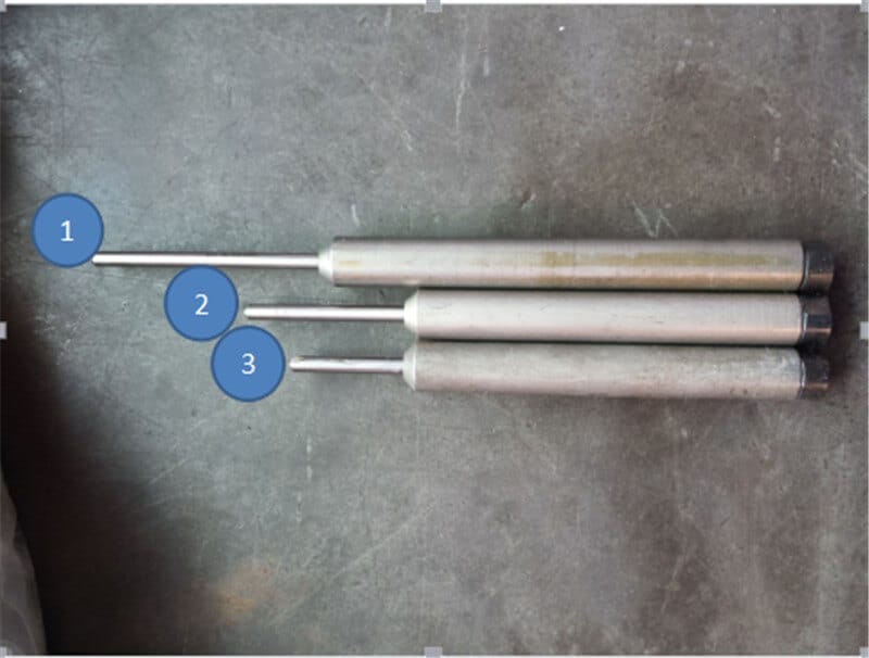 Different rivets length use different punch dies How to adjust automatic washer feeder Step 2