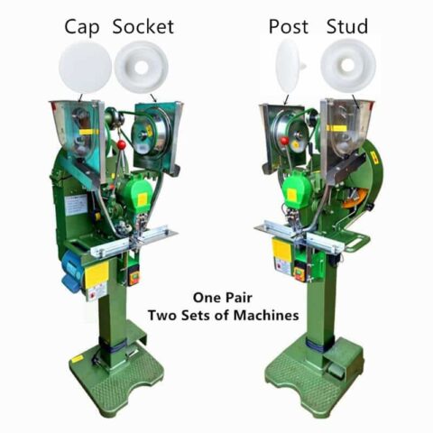 Macchina per l'applicazione di bottoni completamente automatica per tute  monouso